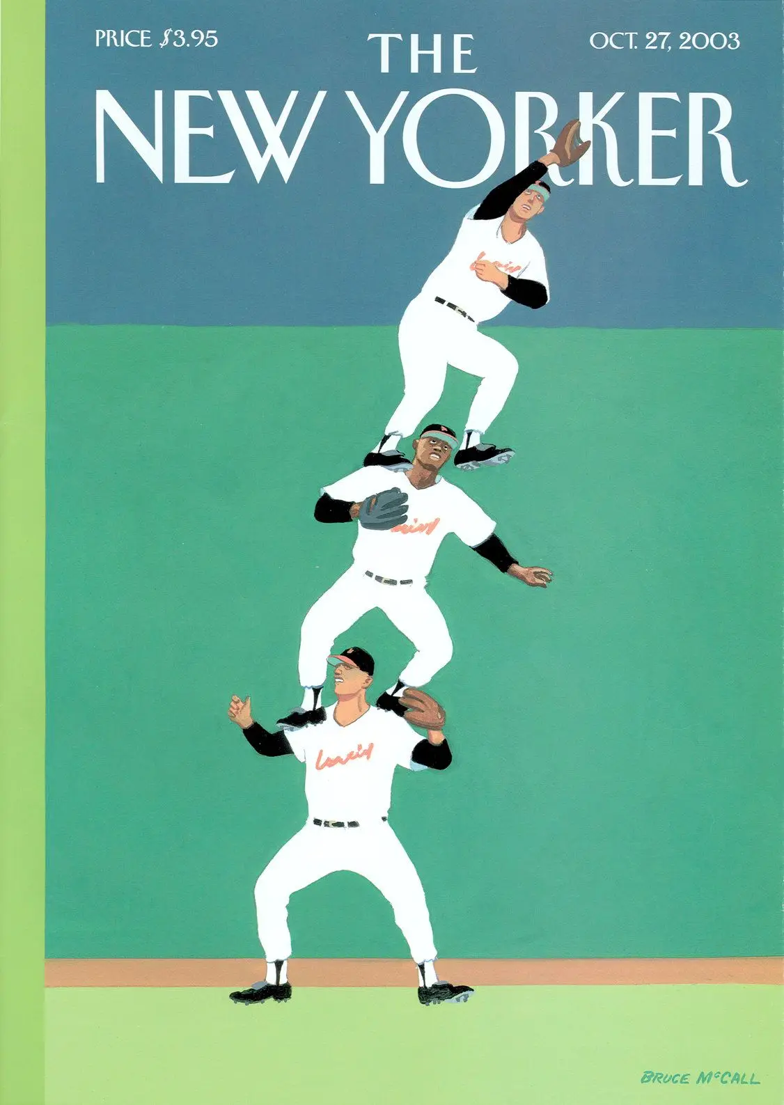 Обложка The New Yorker, 27 октября 2003: Высокий мяч, художник Брюс Макколл