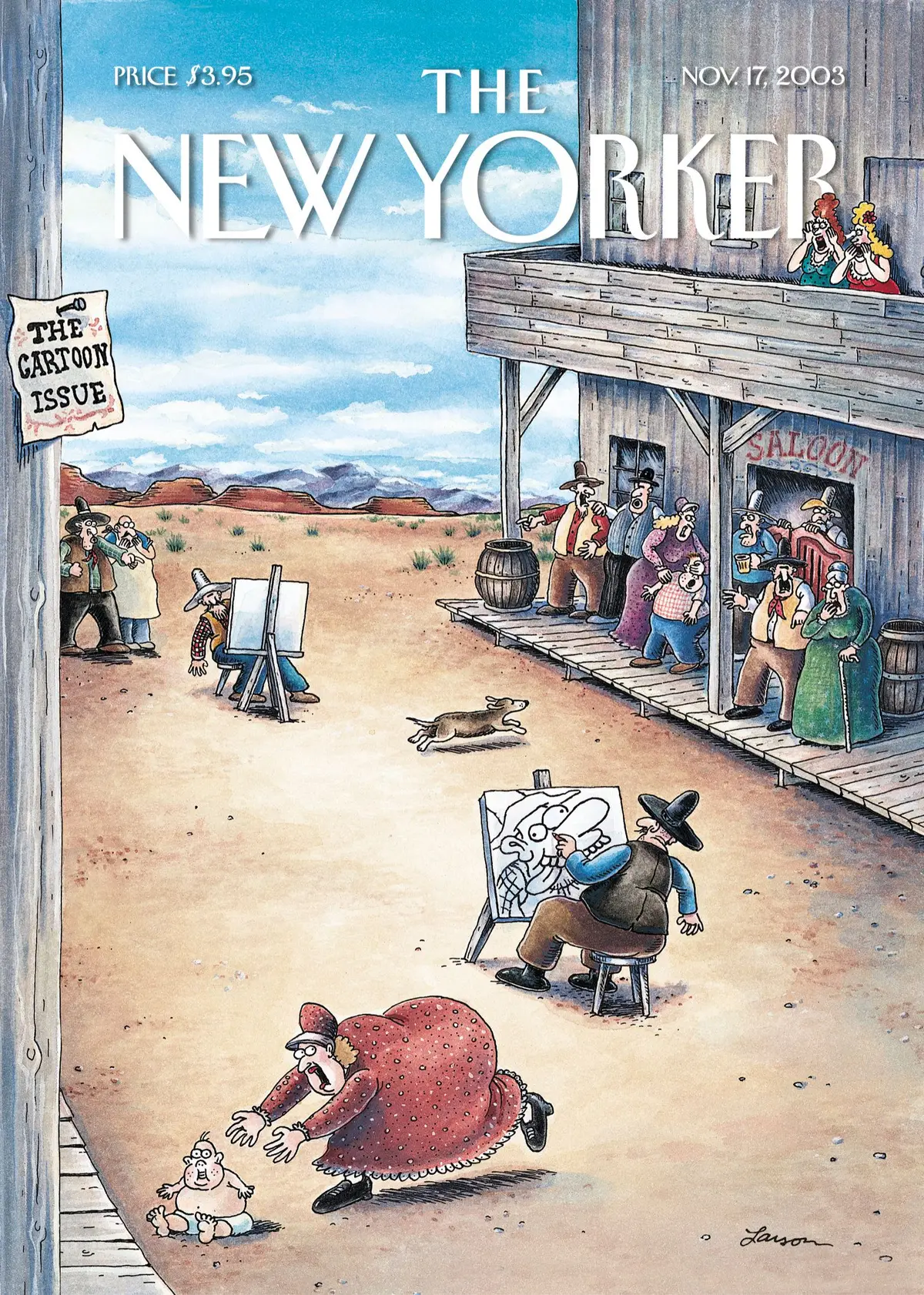 Обложка The New Yorker, 17 ноября 2003: Дуэль, художник Гэри Ларсон