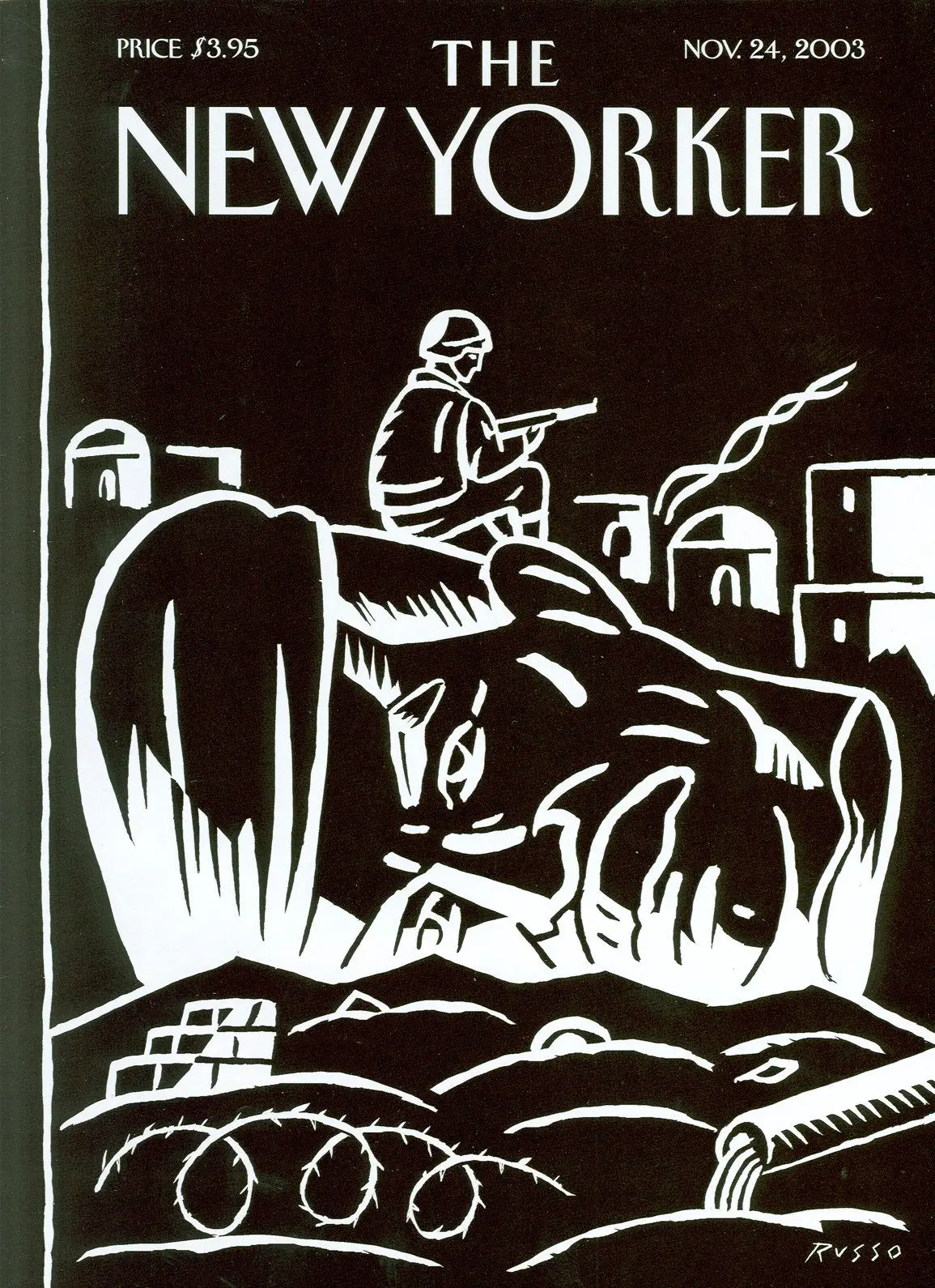 Обложка The New Yorker, 24 ноября 2003: Оккупация, художник Энтони Руссо