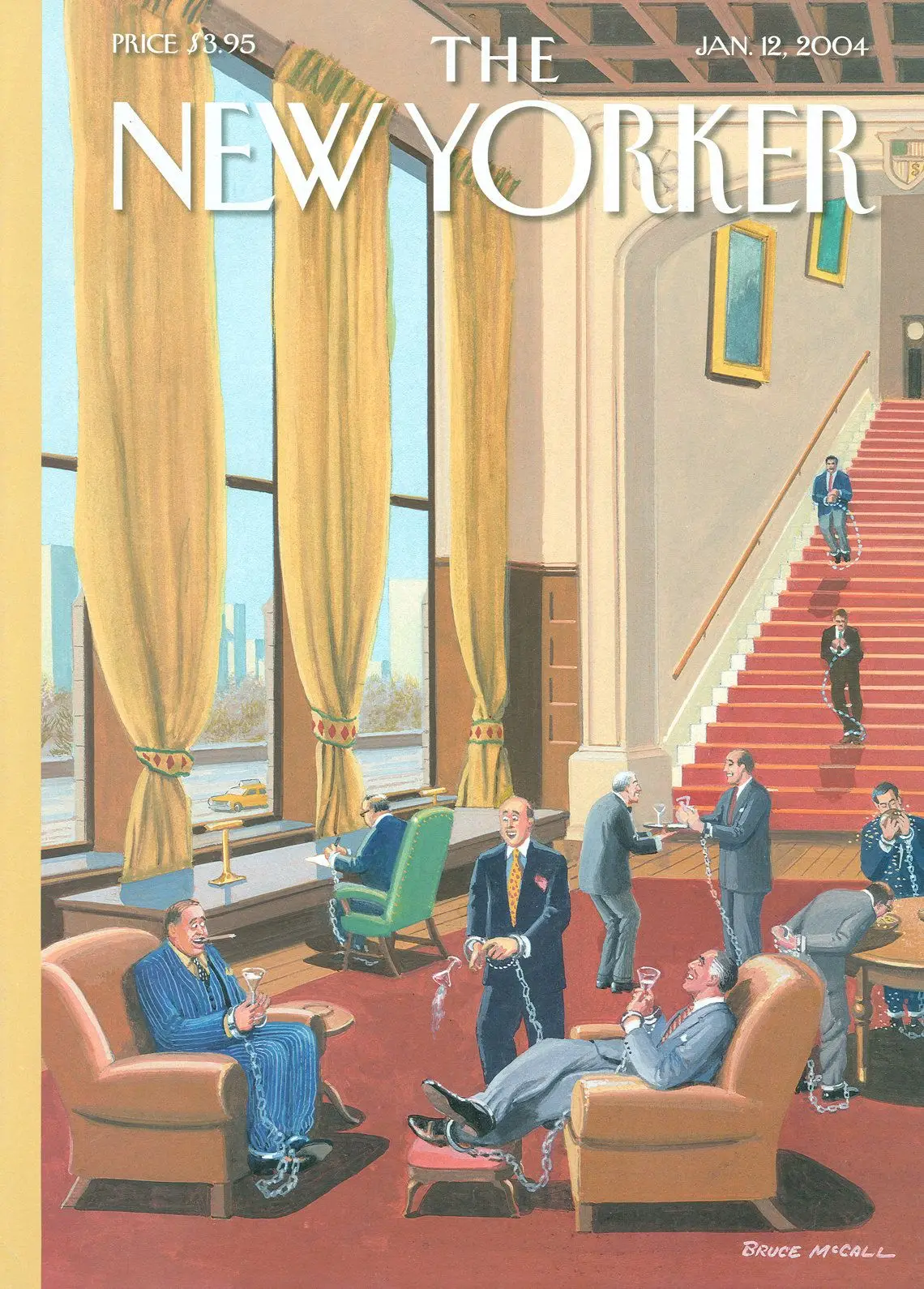 Обложка The New Yorker, 12 января 2004: Жизнь богатых и преступных, художник Брюс Макколл