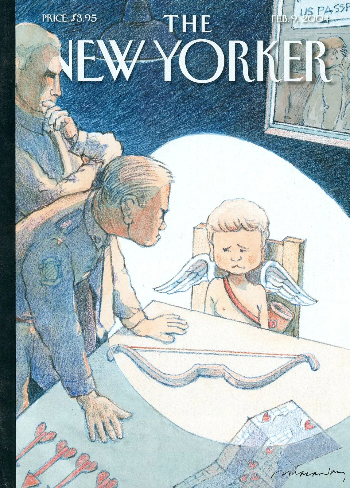 Обложка The New Yorker, 9 февраля 2004: Красный уровень, художник Дэвид Маккоули