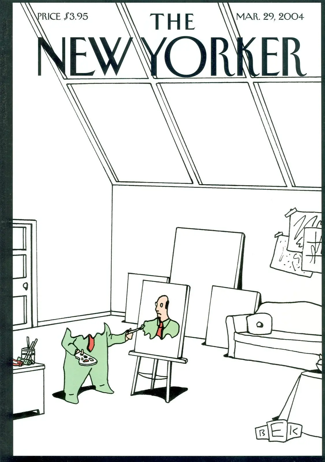 Обложка The New Yorker, 29 марта 2004: Автопортрет, художник Брюс Эрик Каплан