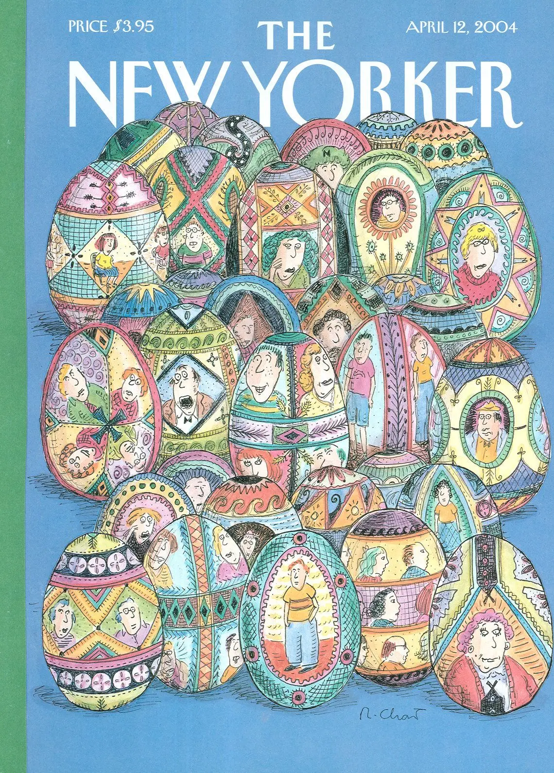 Обложка The New Yorker, 12 апреля 2004: Пасхальные яйца, художник Роз Част