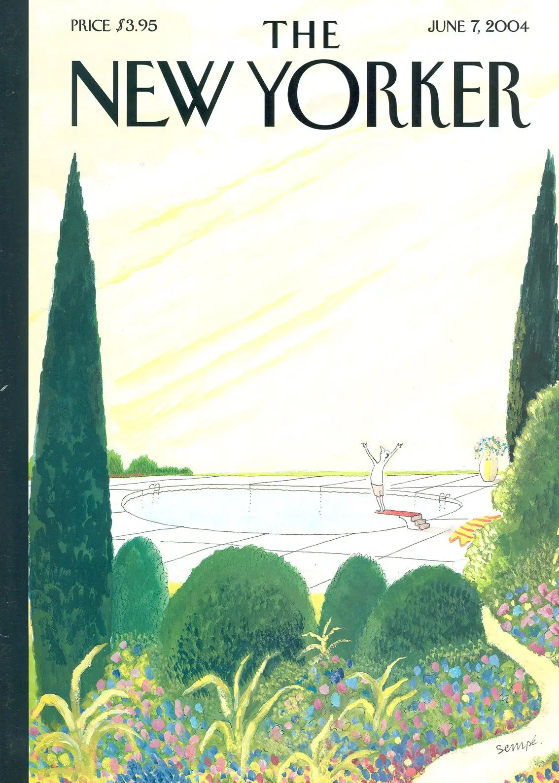 Обложка The New Yorker, 7 июня 2004: Рассвет нового дня, художник Жан-Жак Сампе