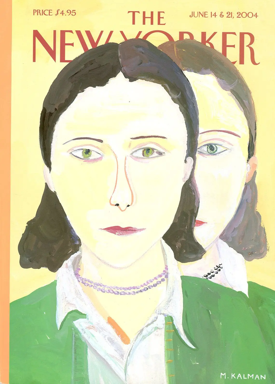 Обложка The New Yorker, 14 июня 2004: Троюродные, художник Майра Калман