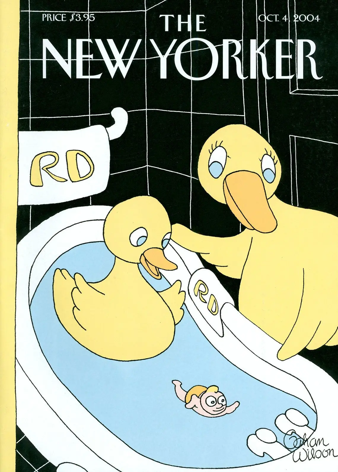 Обложка The New Yorker, 4 октября 2004: Резиновая уточка, художник Гэхан Уилсон