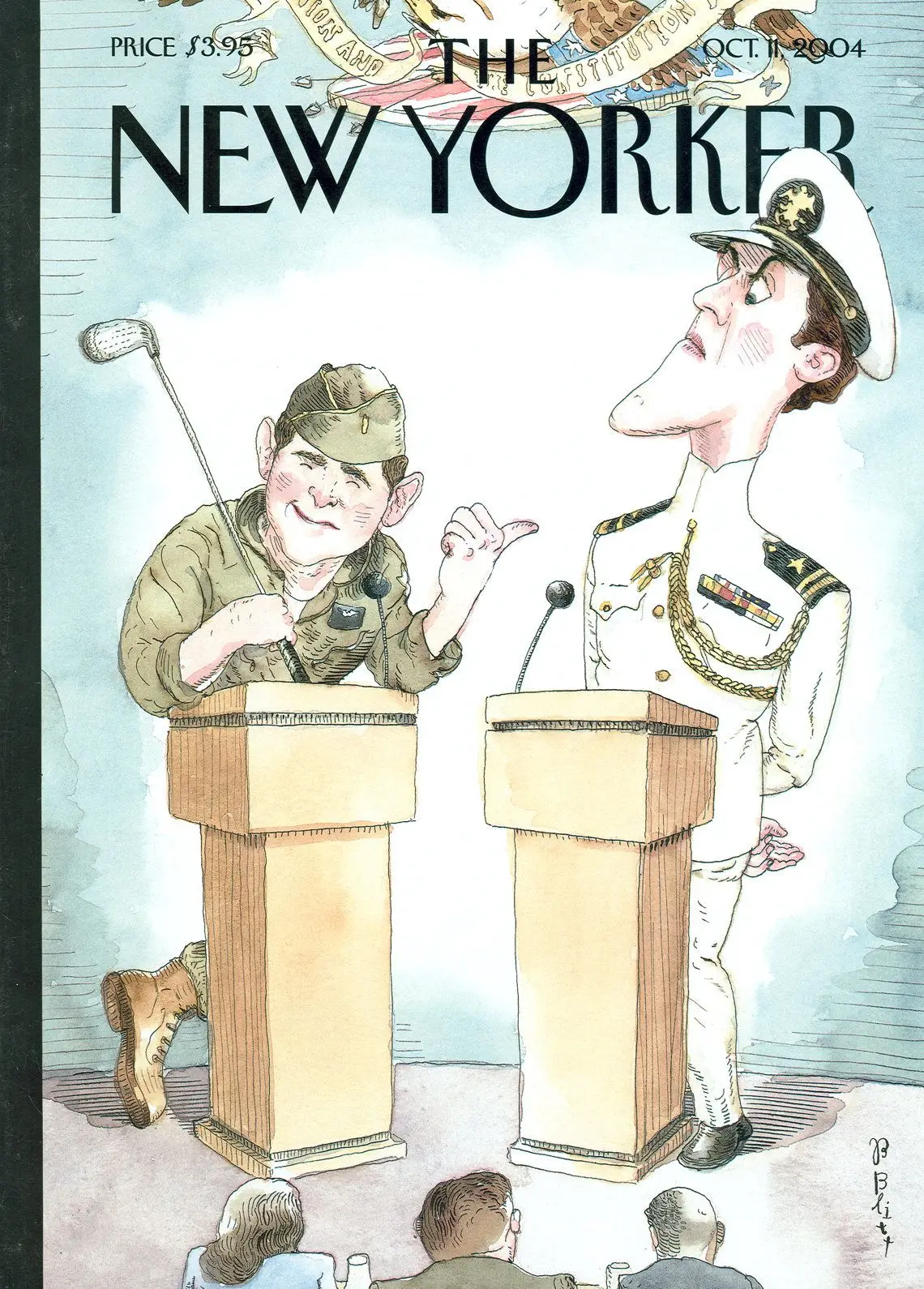 Обложка The New Yorker, 11 октября 2004: Отвлекающий манёвр, художник Барри Блитт