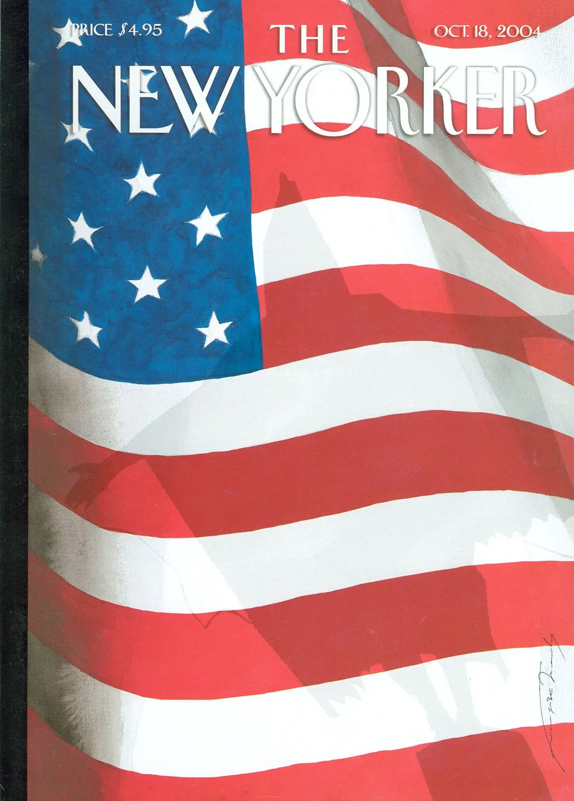 Обложка The New Yorker, 18 октября 2004: Тень над выборами, художник Франсуаза Мули
