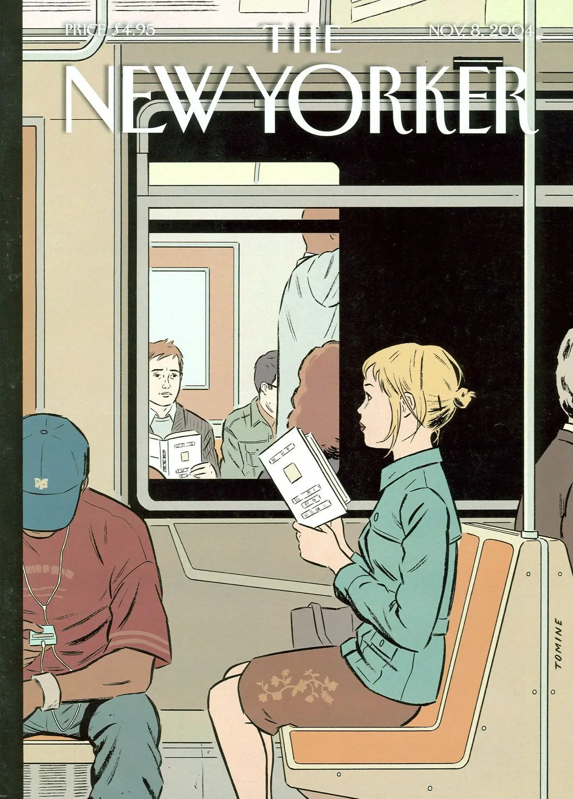 Обложка The New Yorker, 8 ноября 2004: Несостоявшееся знакомство, художник Эдриан Томине