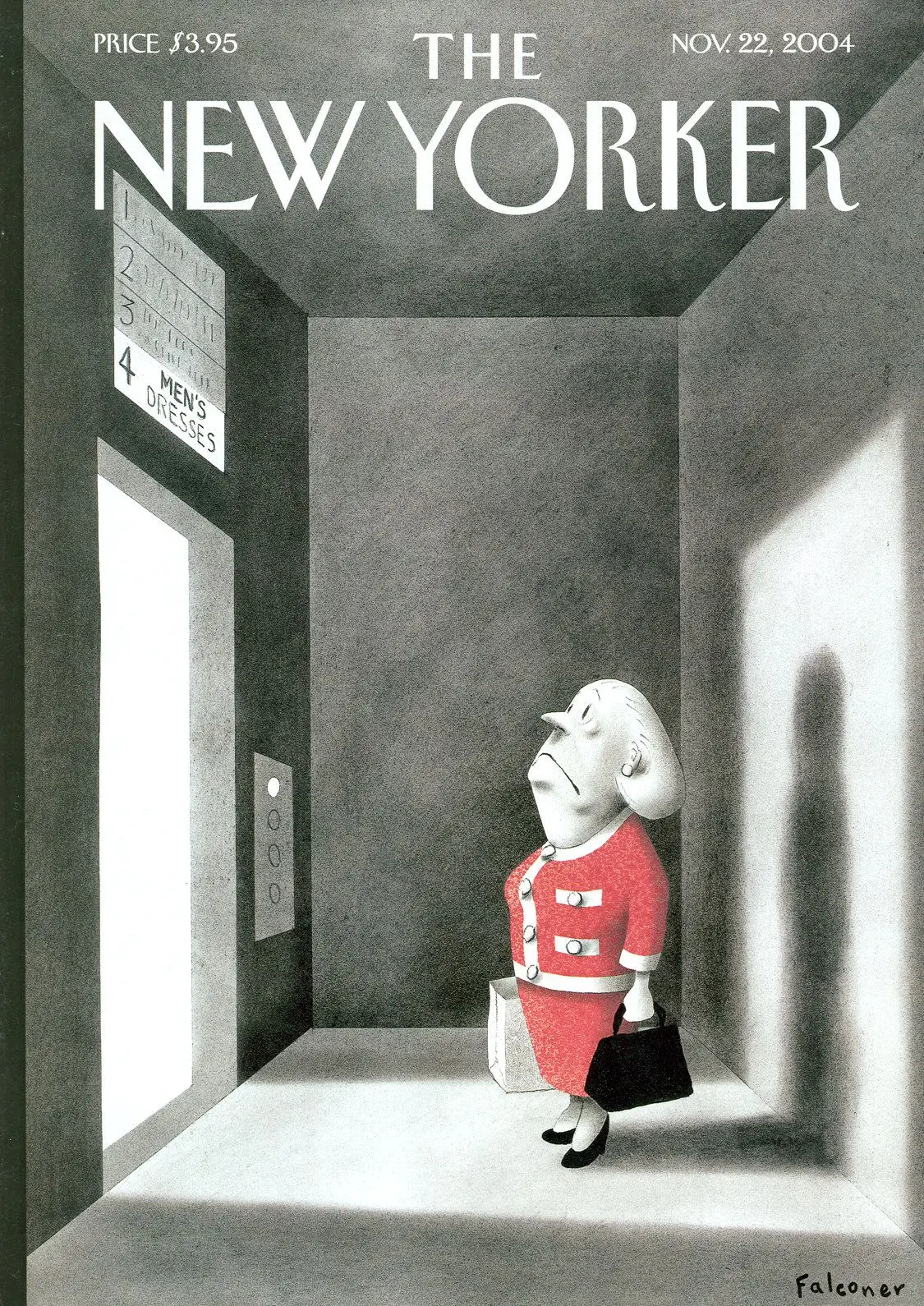 Обложка The New Yorker, 22 ноября 2004: Не тот этаж, художник Иэн Фальконер