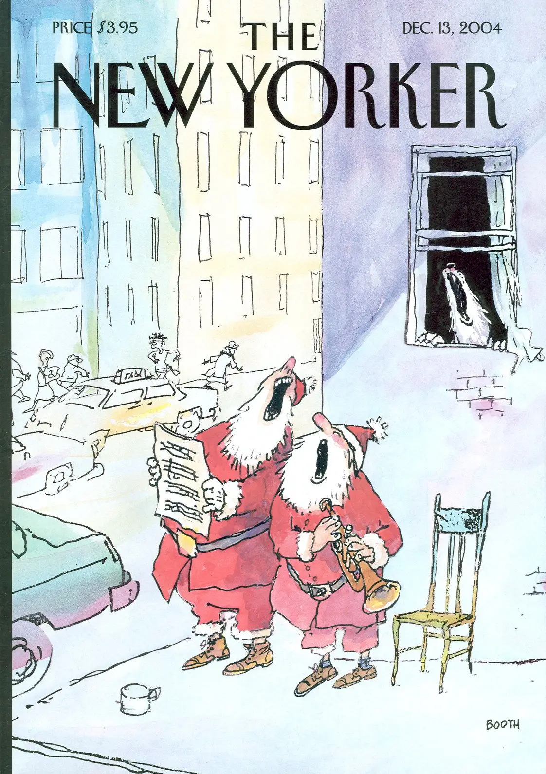 Обложка The New Yorker, 13 декабря 2004: Праздничный вой, художник Джордж Бут