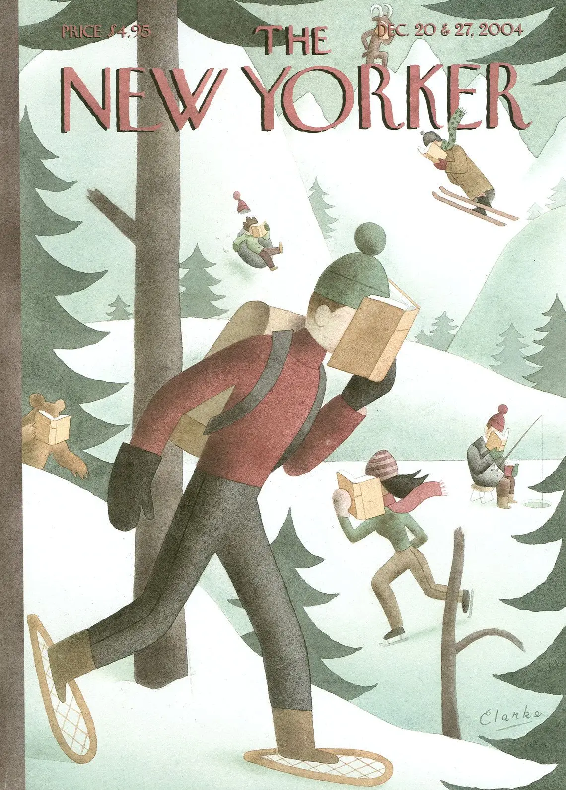 Обложка The New Yorker, 20 декабря 2004: Зимние книги, художник Грег Кларк