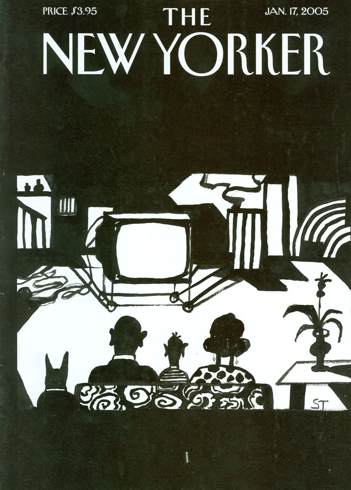 Обложка The New Yorker, 17 января 2005, художник Сол Стейнберг