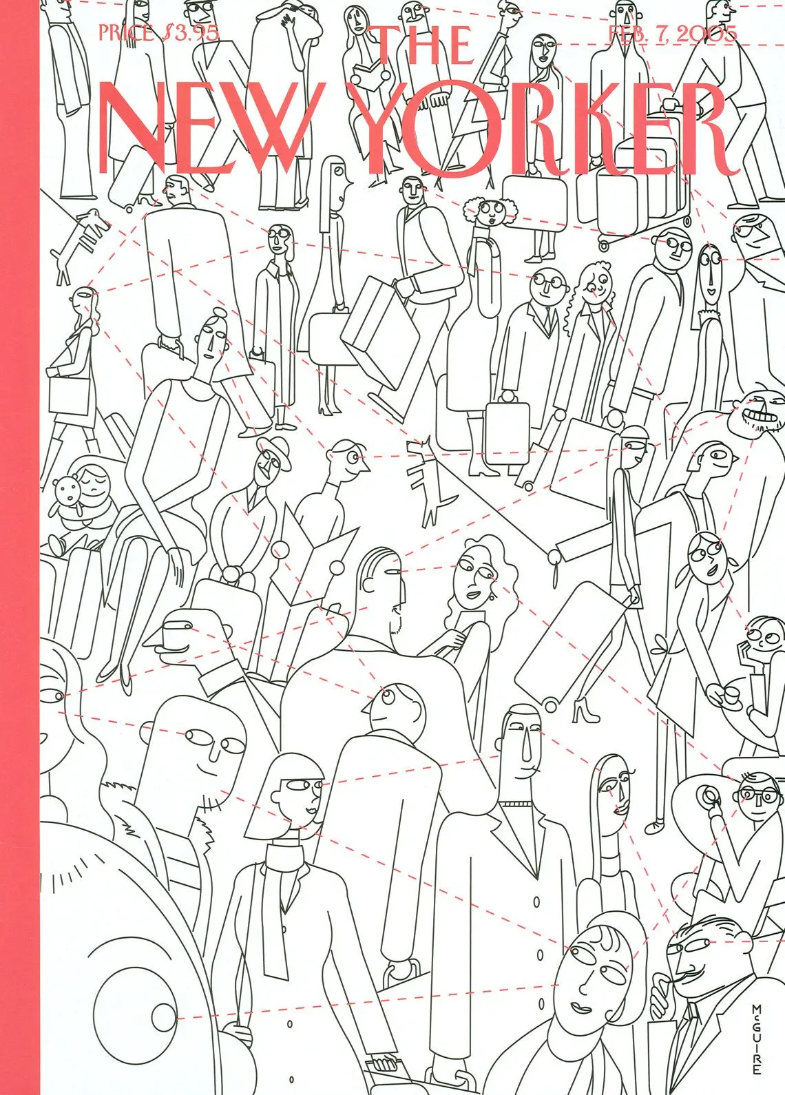 Обложка The New Yorker, 7 февраля 2005: Стрелы Купидона, художник Ричард Макгуайр
