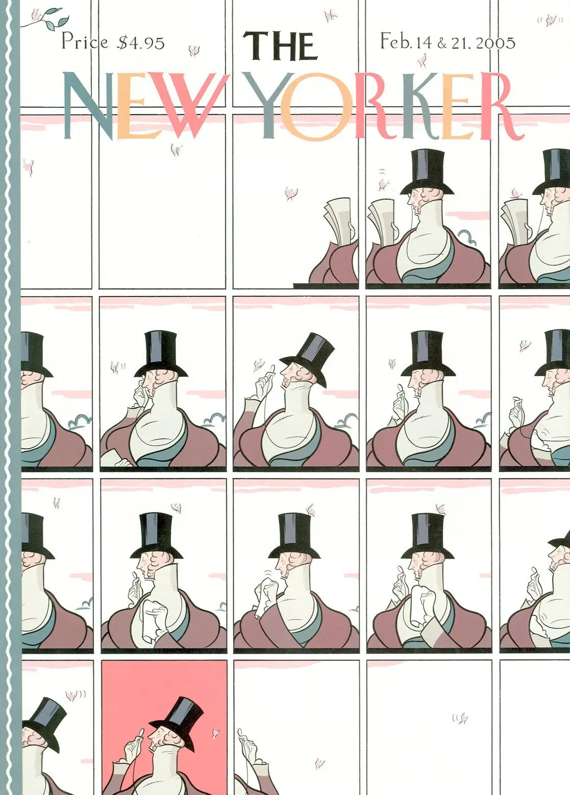 Обложка The New Yorker, 14 февраля 2005: Бабочка взмахивает крыльями…, художник Крис Уэр
