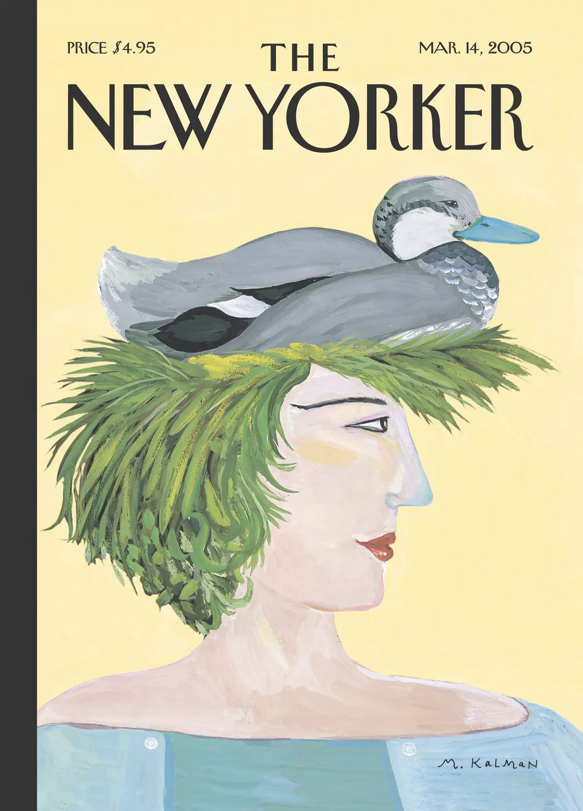 Обложка The New Yorker, 14 марта 2005: Утиная идиллия, художник Майра Калман
