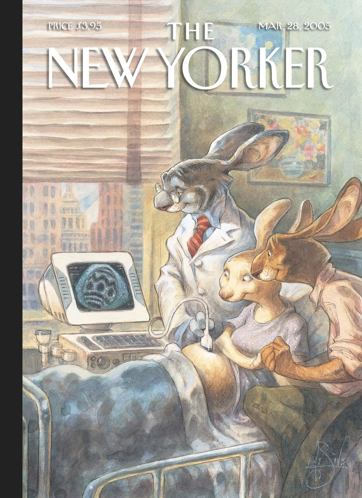 Обложка The New Yorker, 28 марта 2005: Пасхальное яйцо, художник Питер де Сев