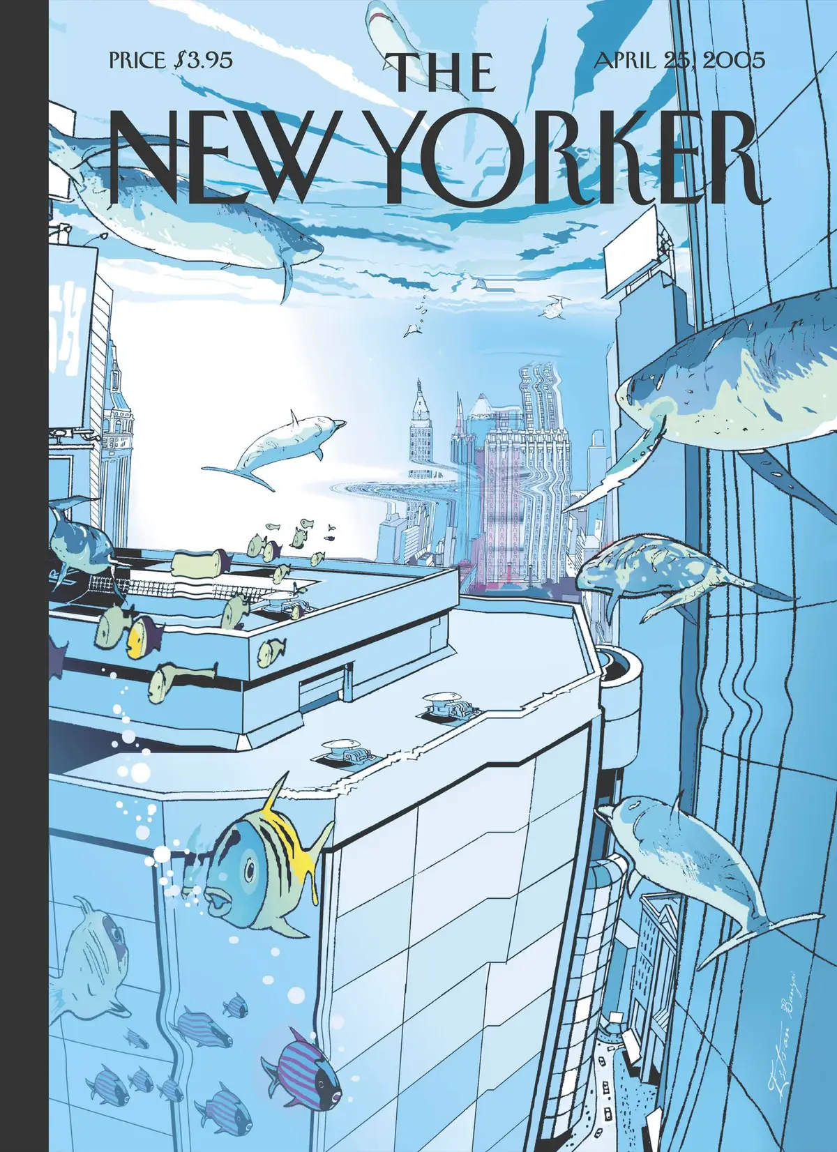 Обложка The New Yorker, 25 апреля 2005: Под водой, художник Иштван Баньяи
