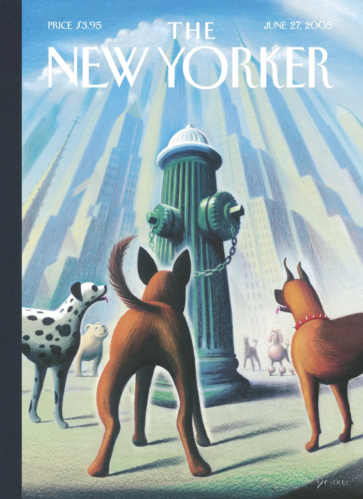 Обложка The New Yorker, 27 июня 2005: Взгляд собаки, художник Эрик Друкер