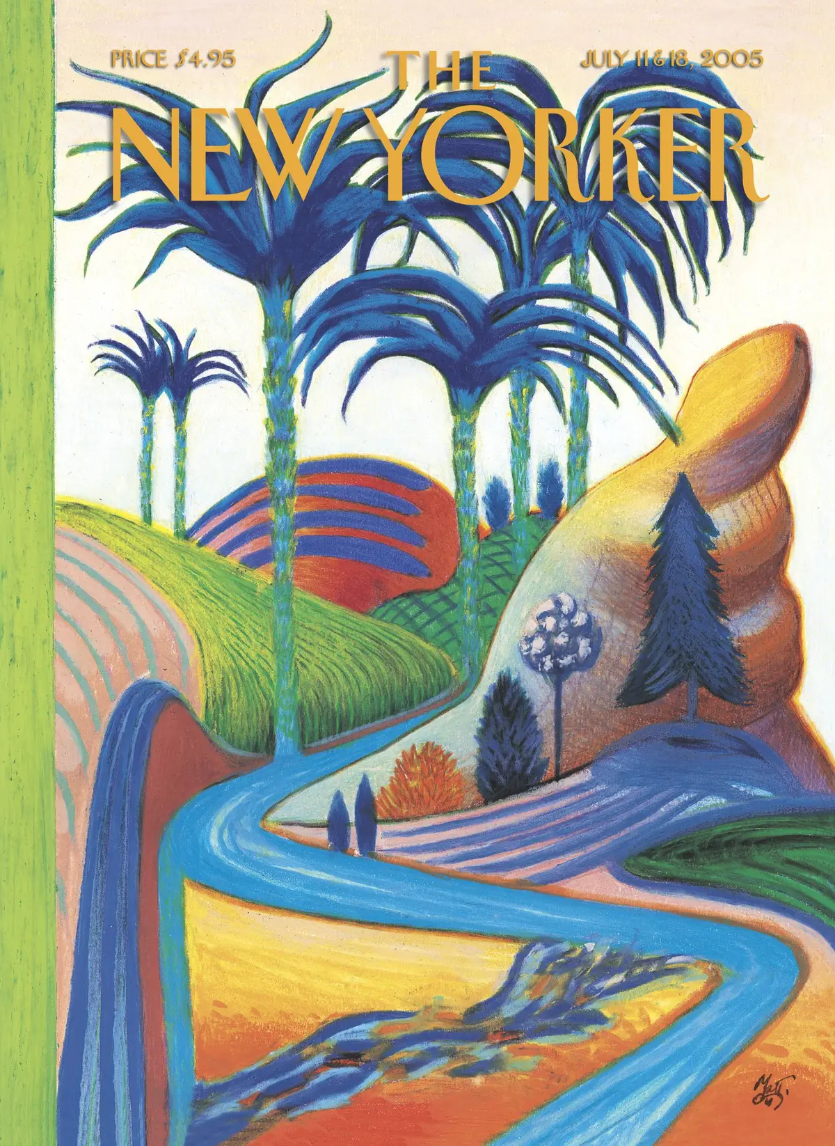 Обложка The New Yorker, 11 июля 2005: Летние побеги, художник Лоренцо Маттотти