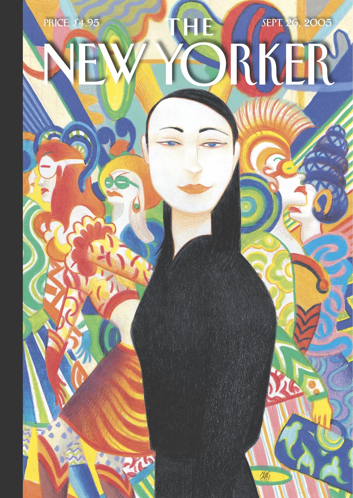 Обложка The New Yorker, 26 сентября 2005: Чёрный снова в моде, художник Лоренцо Маттотти