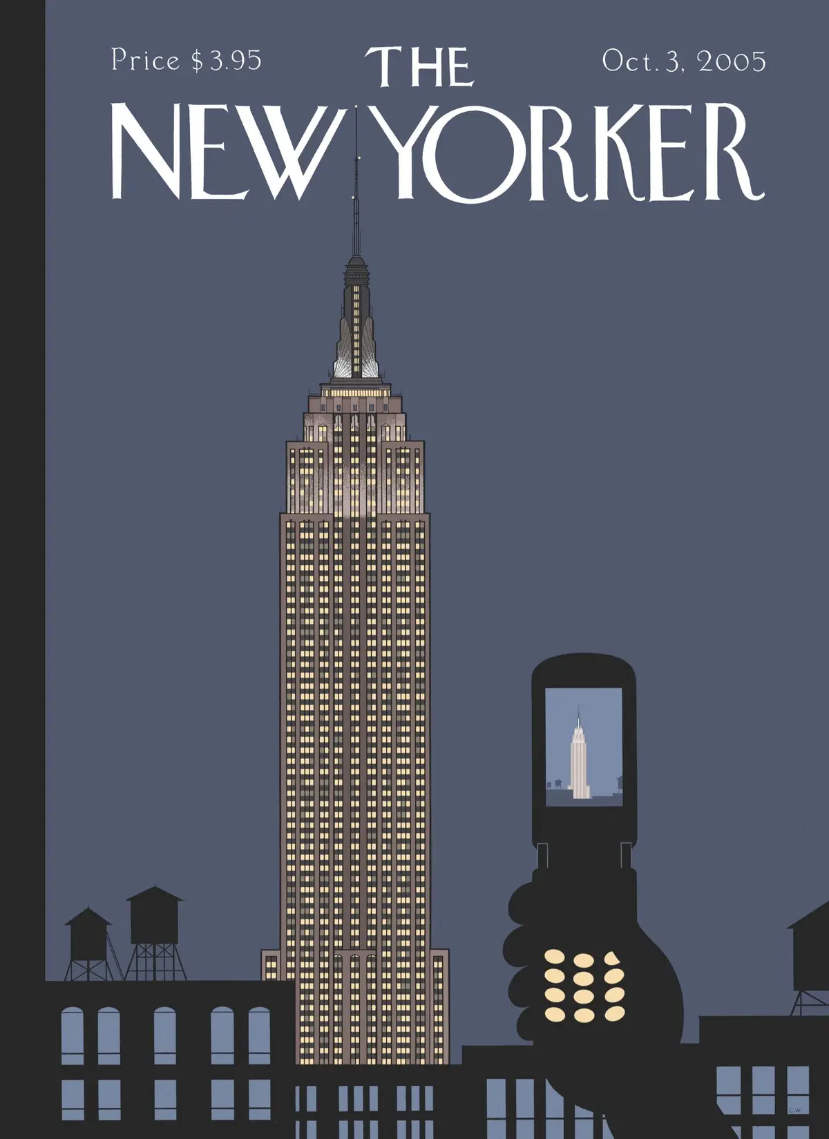 Обложка The New Yorker, 3 октября 2005: Не шевелись, художник Крис Уэр