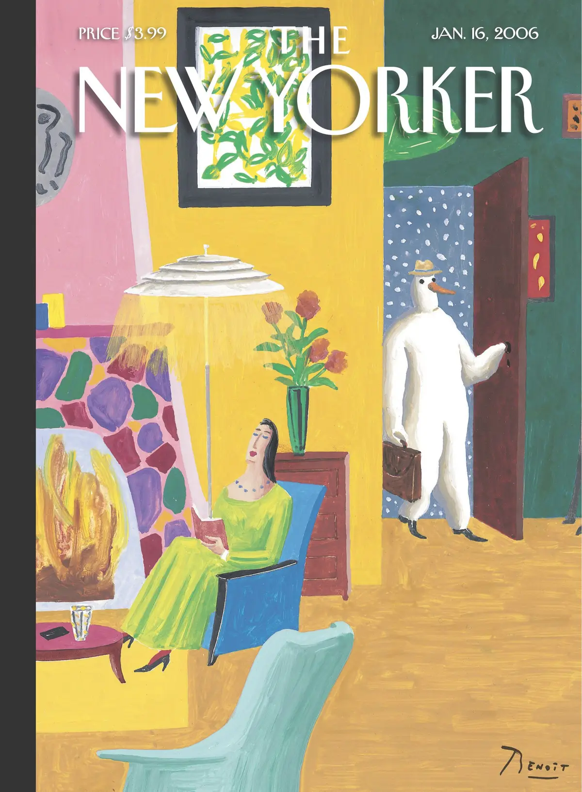 Обложка The New Yorker, 16 января 2006: Радости зимы, художник Бенуа ван Иннис