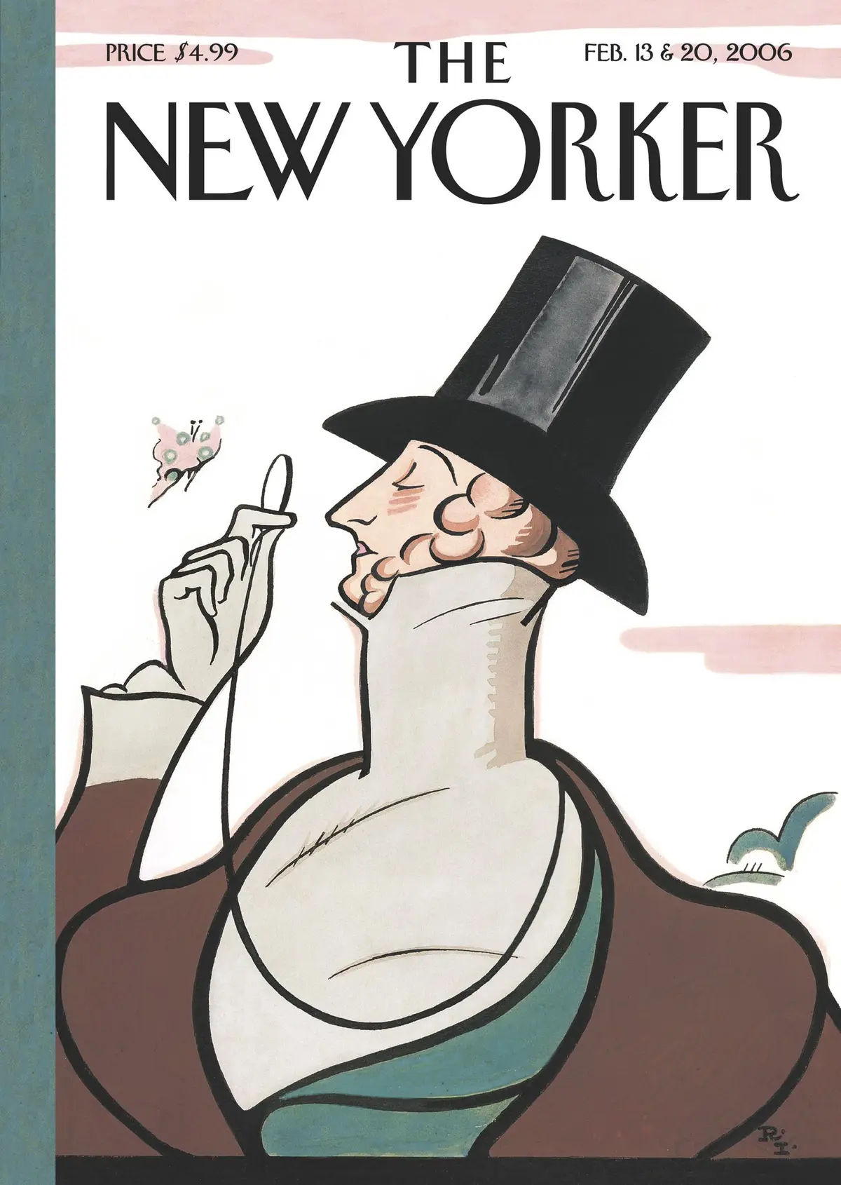 Обложка The New Yorker, 13 февраля 2006: Юстас Тилли, художник Реа Ирвин