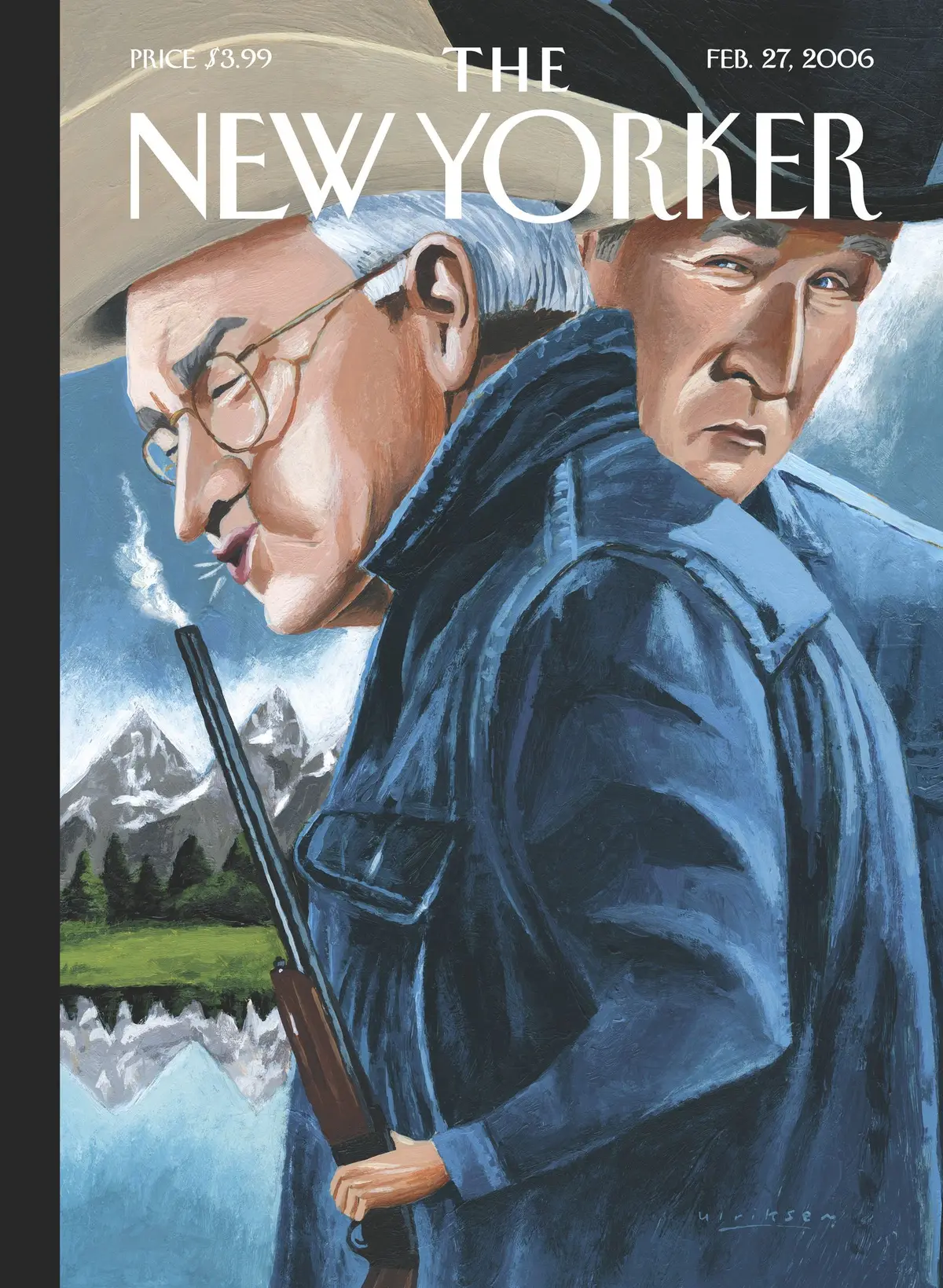 Обложка The New Yorker, 27 февраля 2006: Берегись, гора, художник Марк Ульриксен