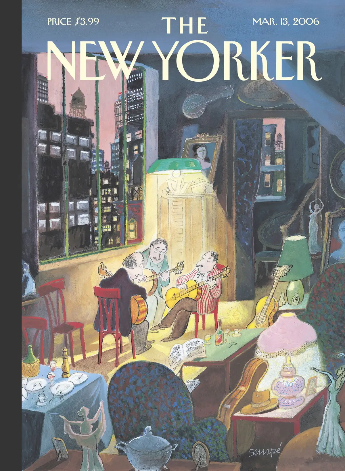 Обложка The New Yorker, 13 марта 2006: Три амигос, художник Жан-Жак Сампе