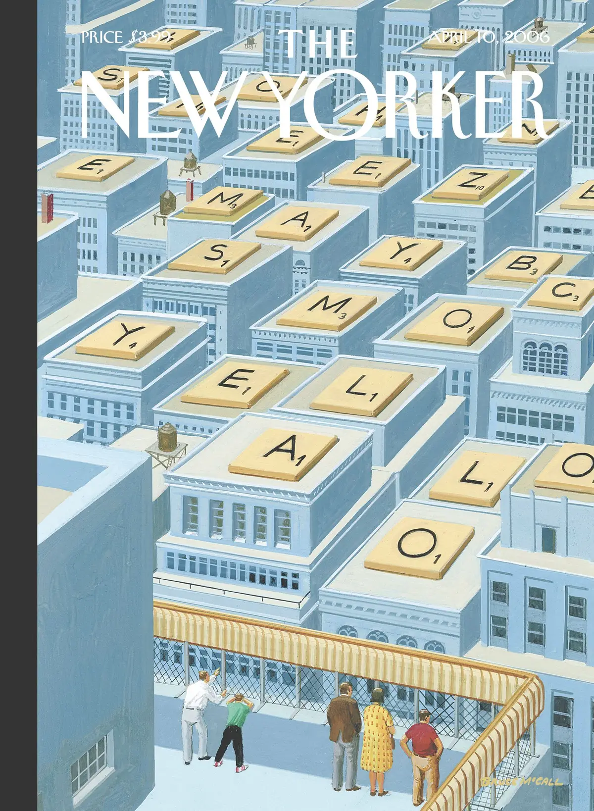 Обложка The New Yorker, 10 апреля 2006: Вид сверху, художник Брюс Макколл
