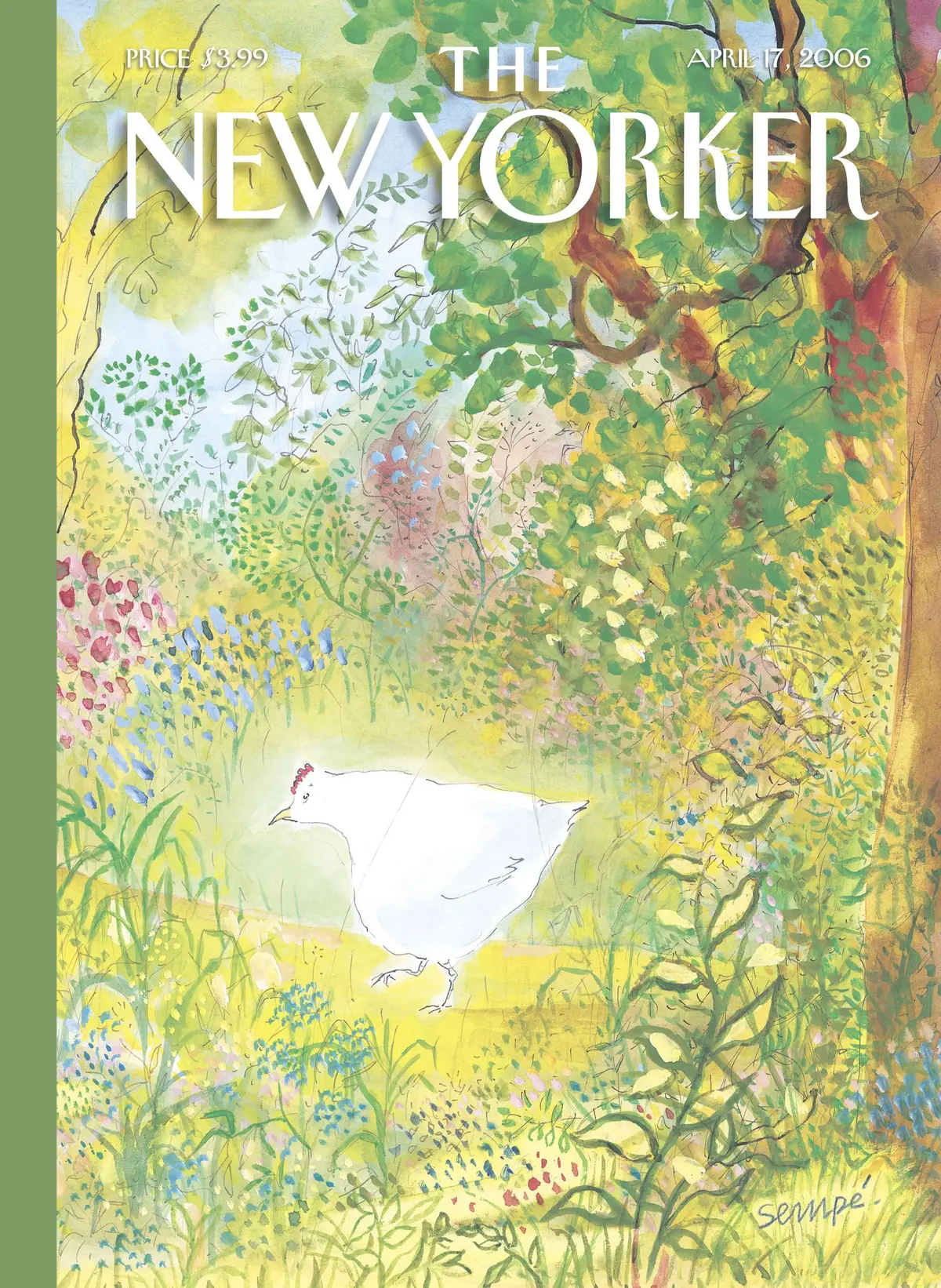 Обложка The New Yorker, 17 апреля 2006: Весенний цыплёнок, художник Жан-Жак Сампе