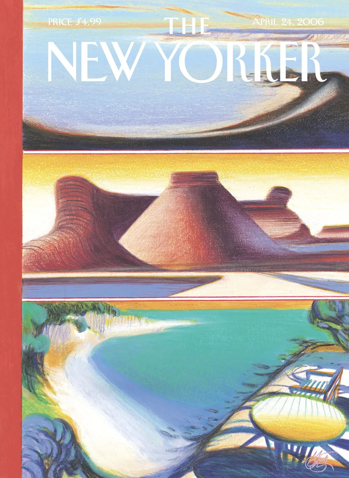 Обложка The New Yorker, 24 апреля 2006: Три пейзажа, художник Лоренцо Маттотти