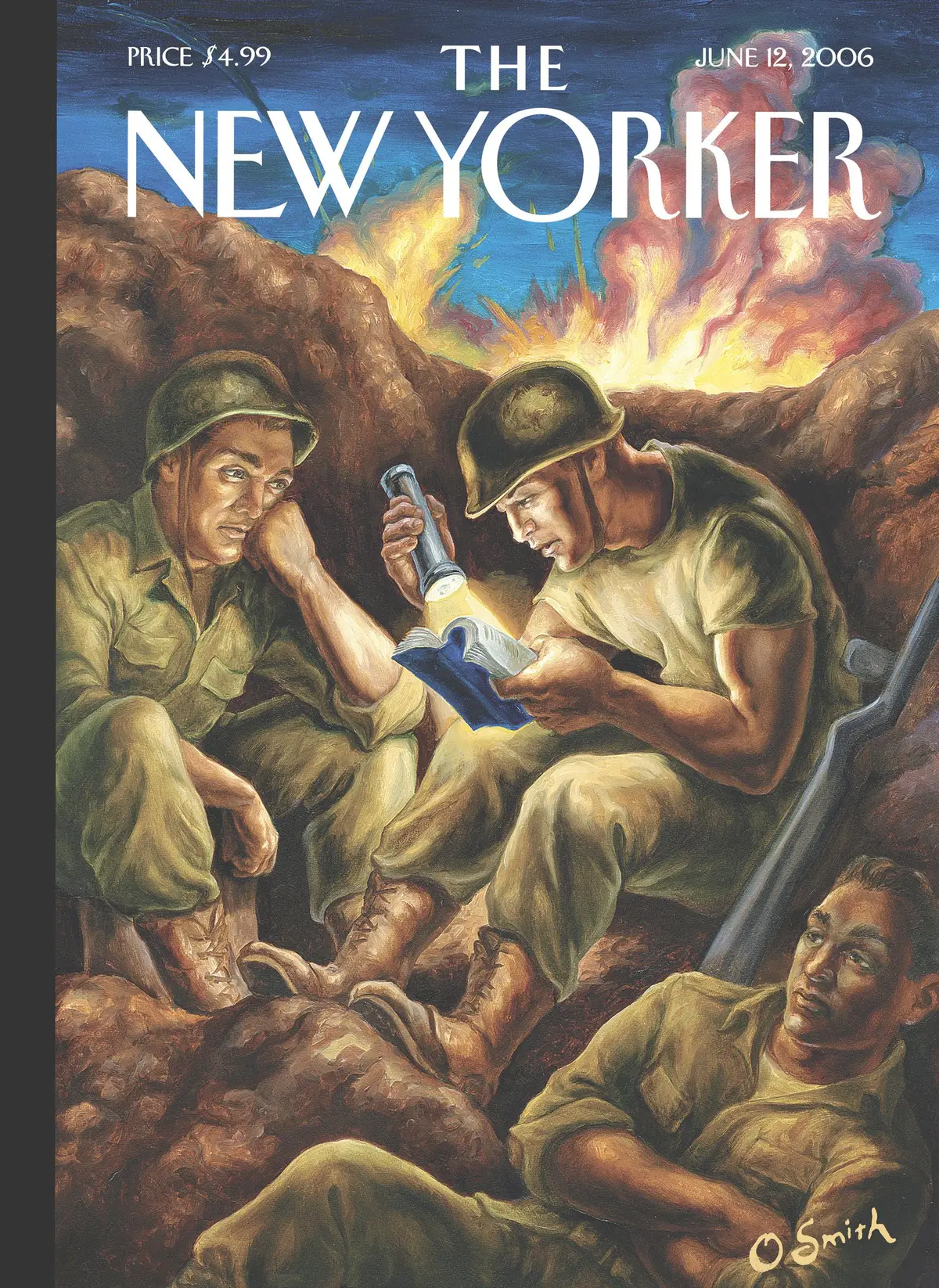 Обложка The New Yorker, 12 июня 2006: Чтение в окопе, художник Оуэн Смит