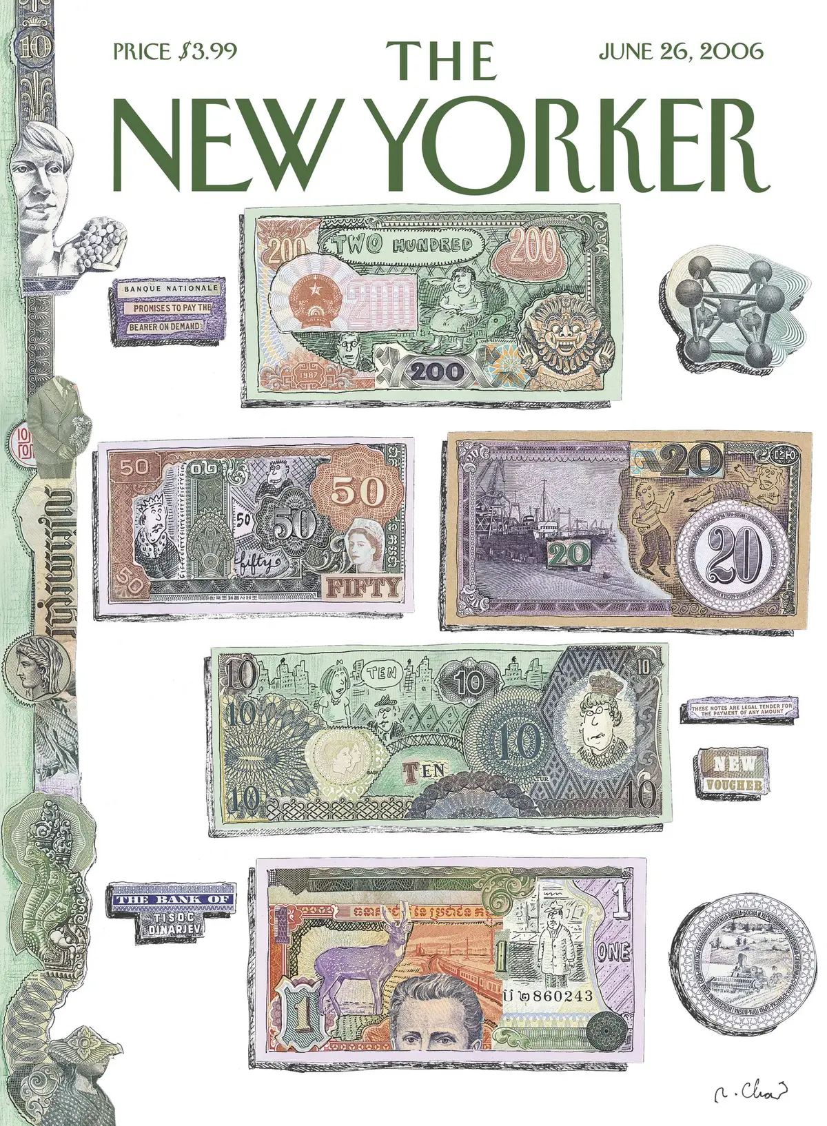 Обложка The New Yorker, 26 июня 2006: Безумные деньги, художник Роз Част