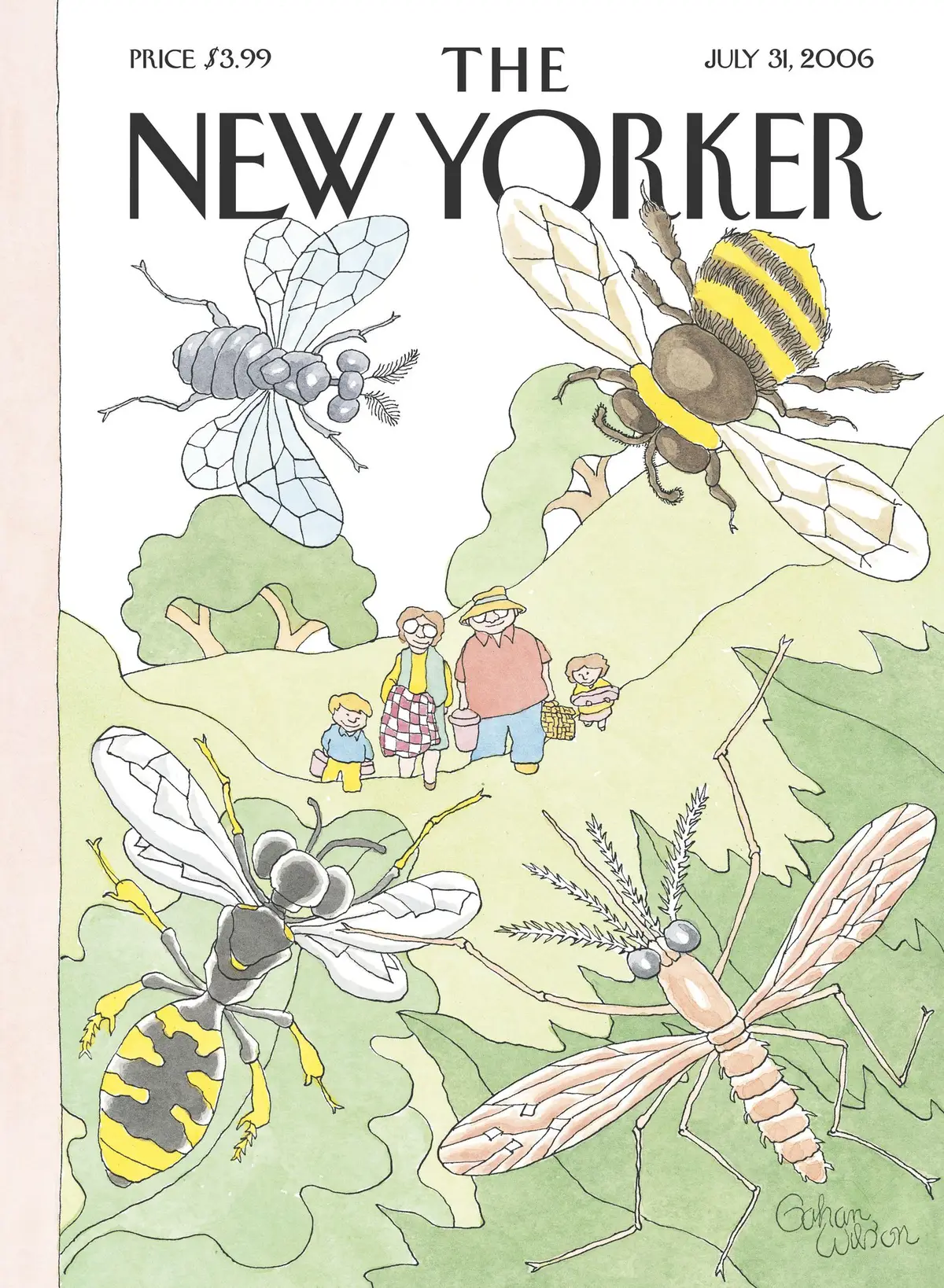 Обложка The New Yorker, 31 июля 2006: Приём-пикник, художник Гэхан Уилсон