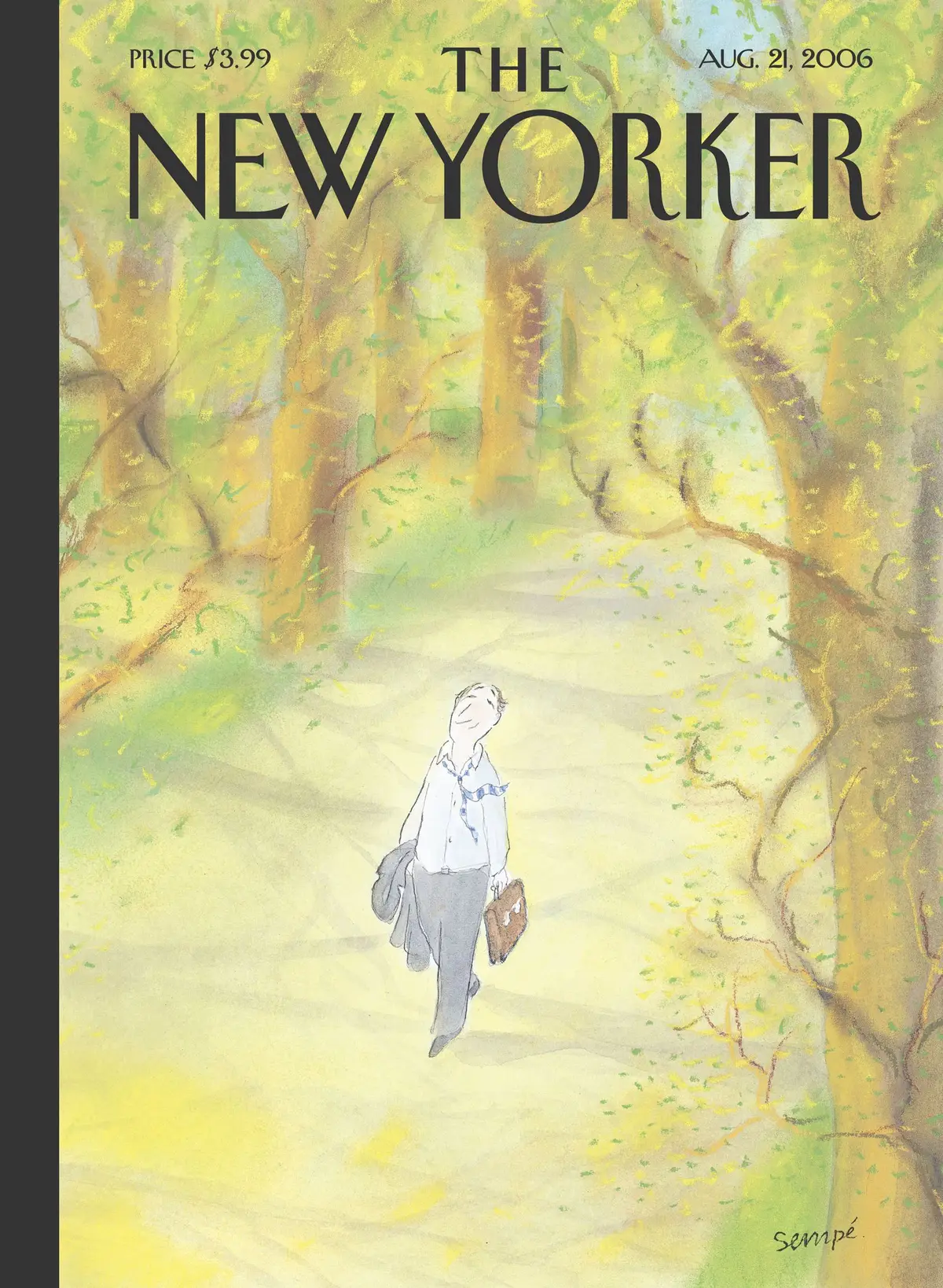 Обложка The New Yorker, 21 августа 2006: Свежее опьянение, художник Жан-Жак Сампе