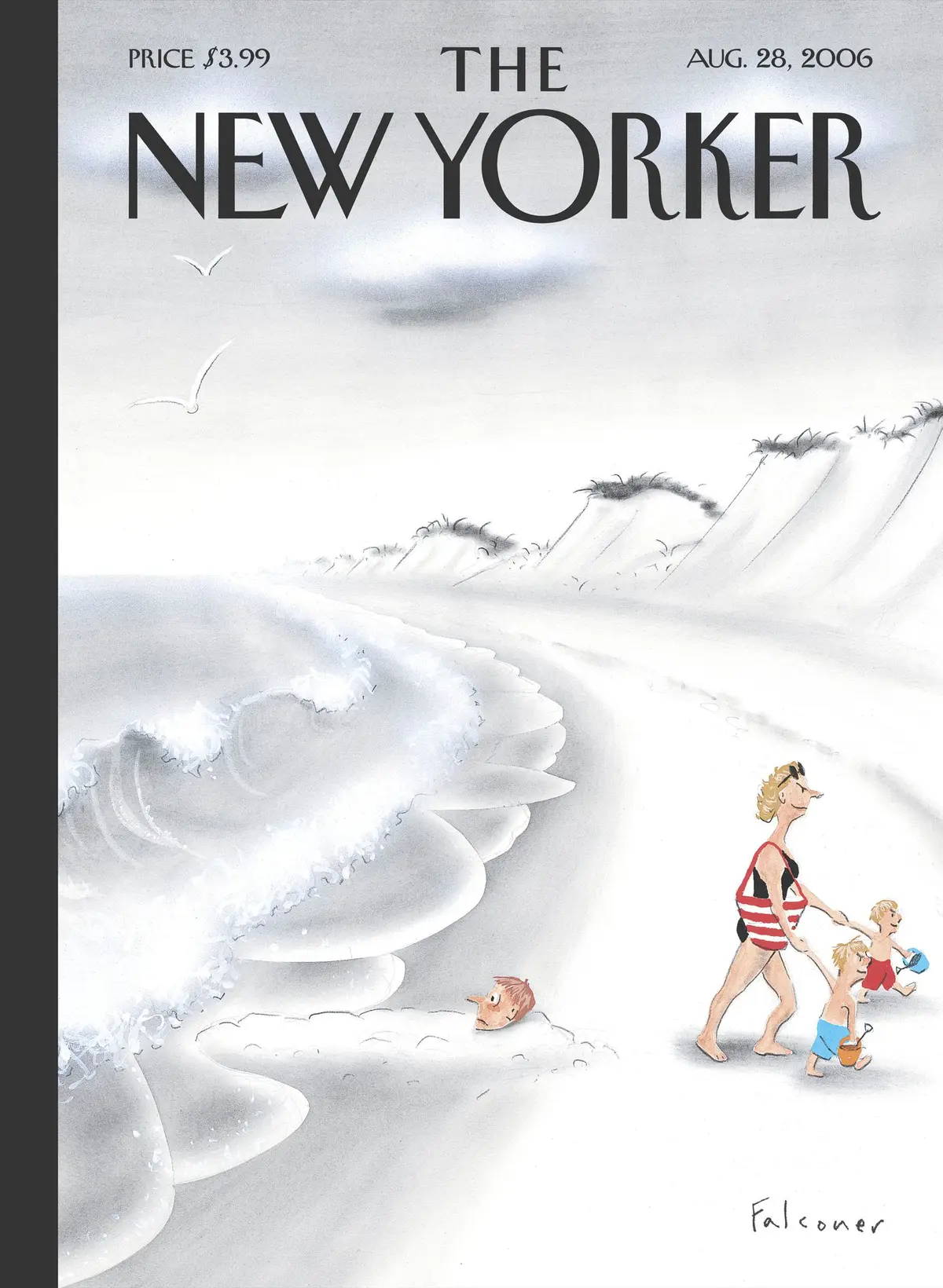 Обложка The New Yorker, 28 августа 2006: Прилив, художник Иэн Фальконер