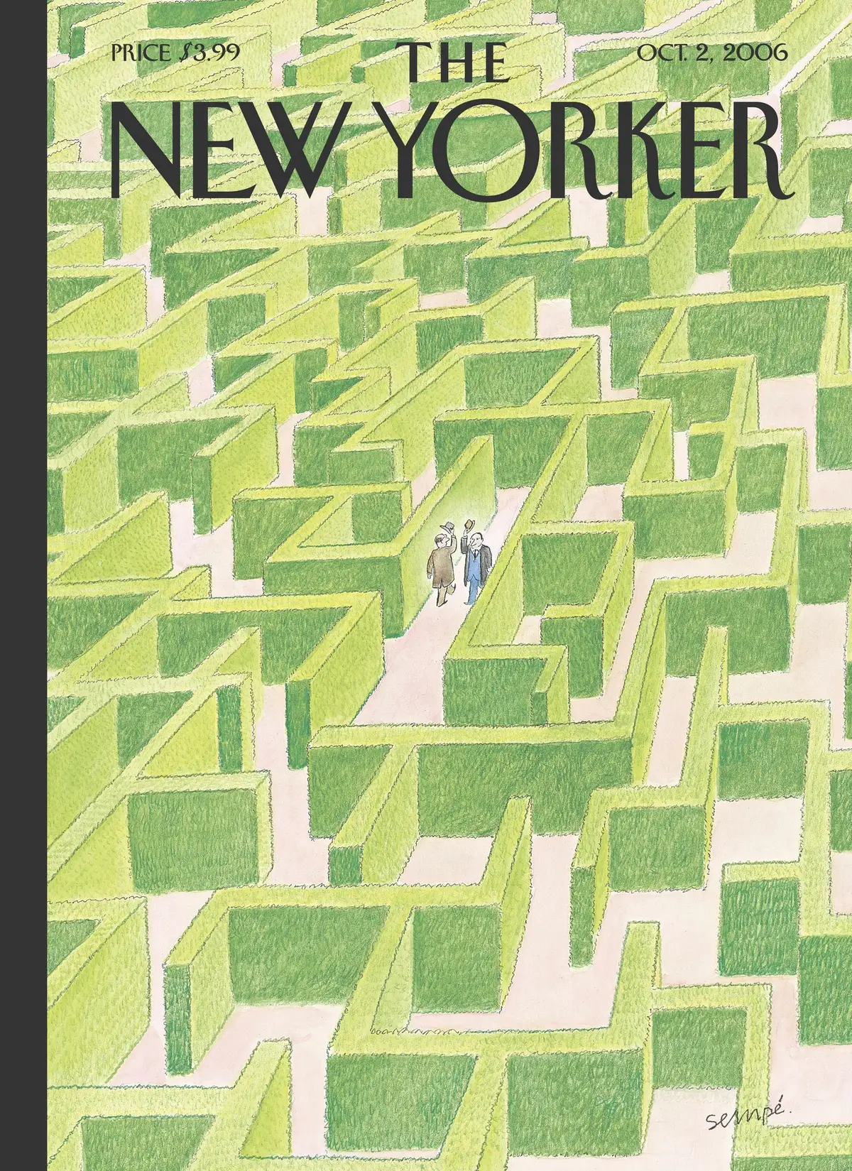 Обложка The New Yorker, 2 октября 2006: Случайная встреча, художник Жан-Жак Сампе