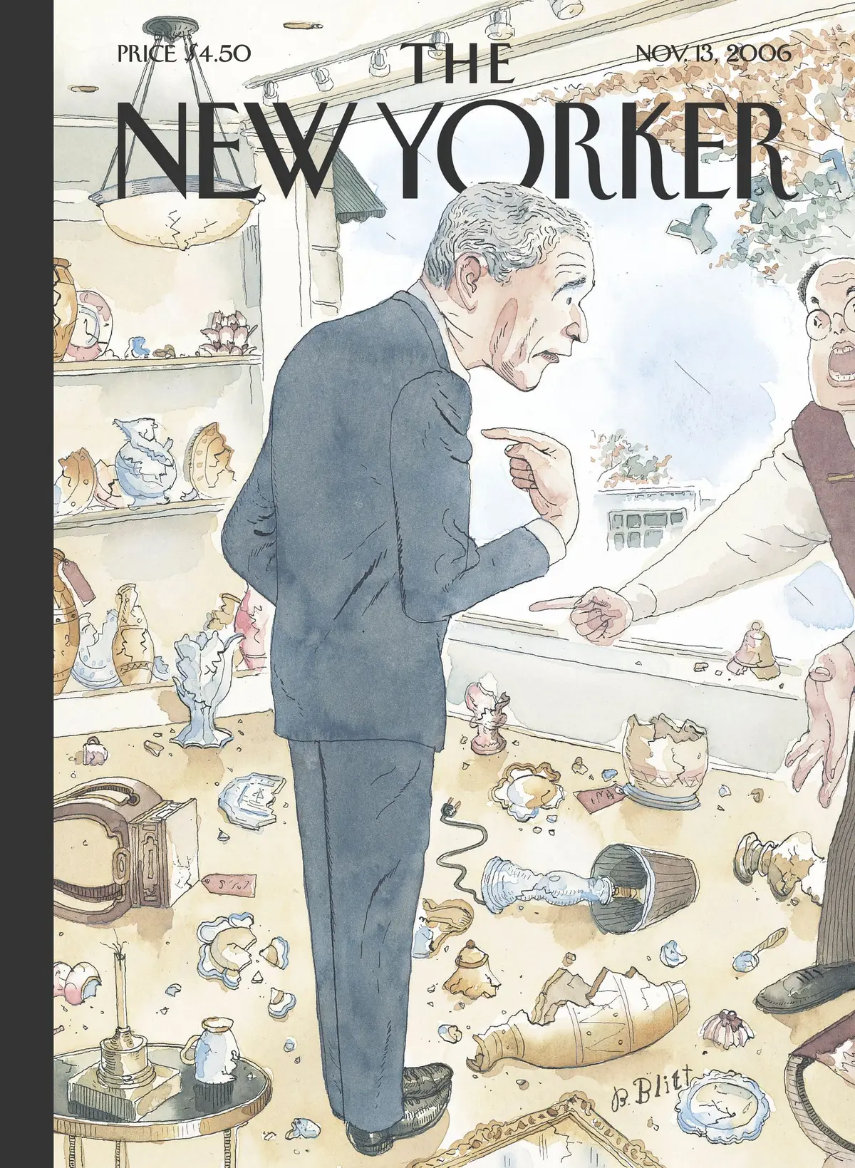 Обложка The New Yorker, 13 ноября 2006: Сломал — твоё, художник Барри Блитт
