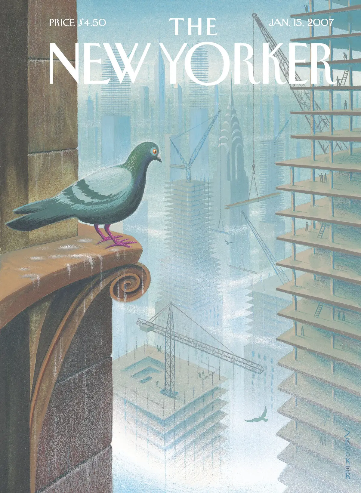 Обложка The New Yorker, 15 января 2007: С высоты птичьего полёта, художник Эрик Друкер