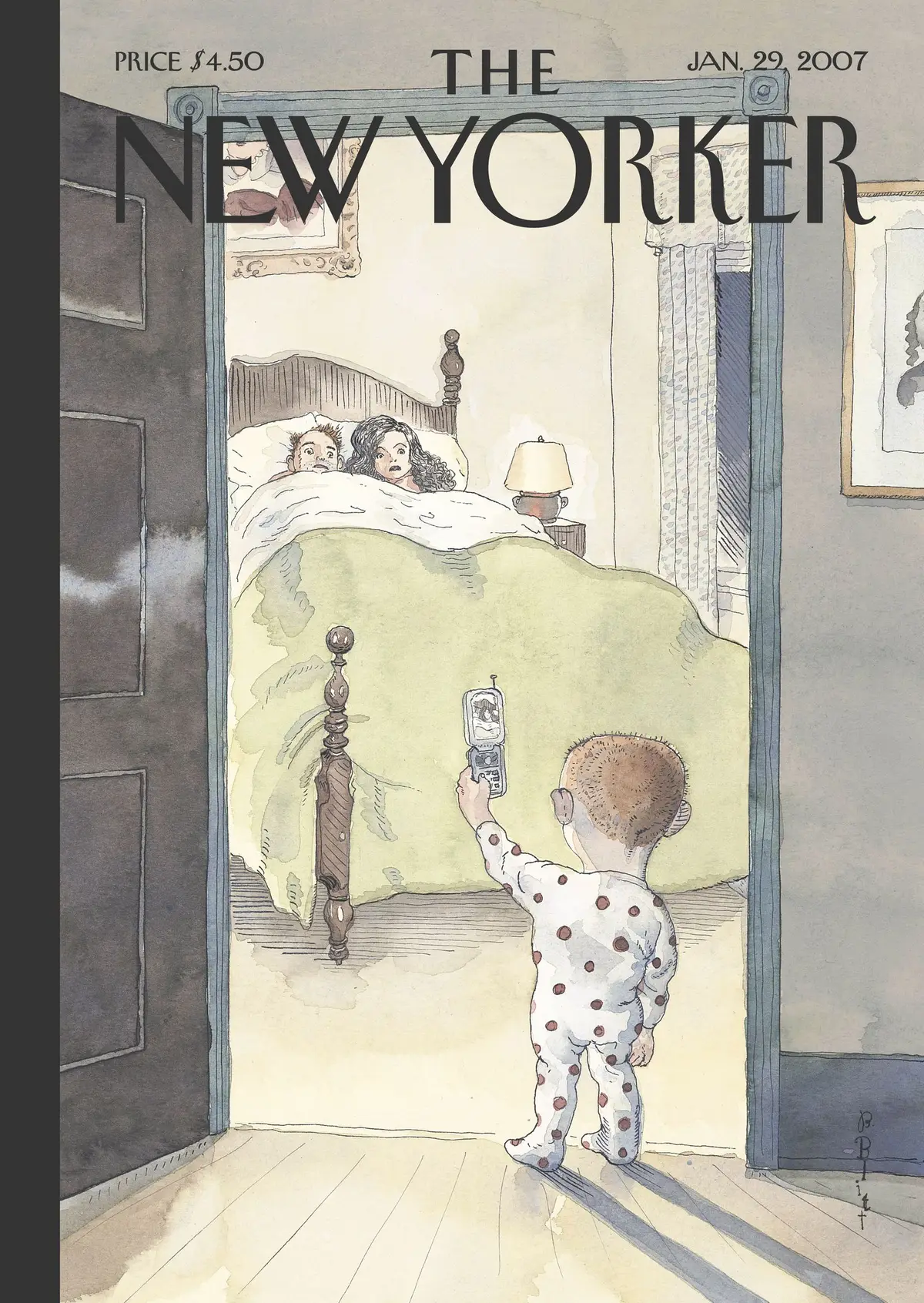 Обложка The New Yorker, 29 января 2007: Позвони домой, художник Барри Блитт