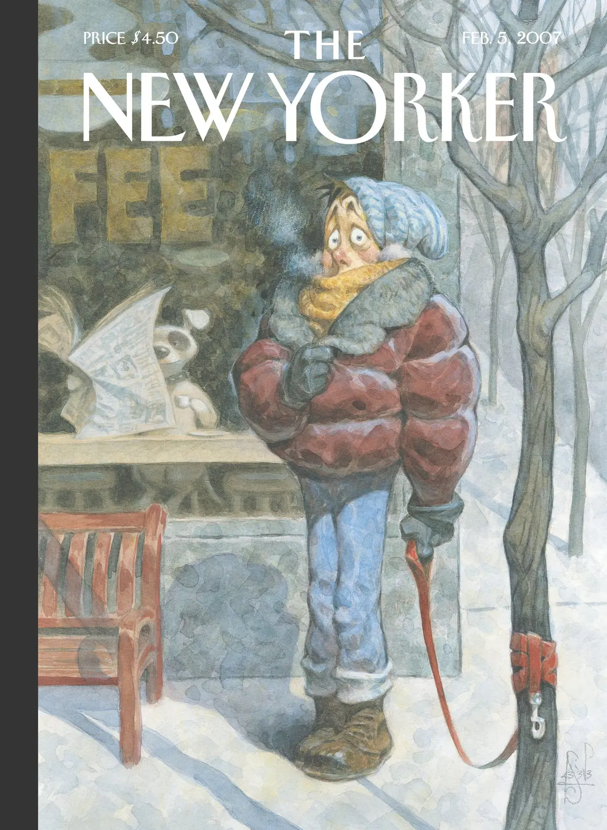 Обложка The New Yorker, 5 февраля 2007: Сидеть!, художник Питер де Сев
