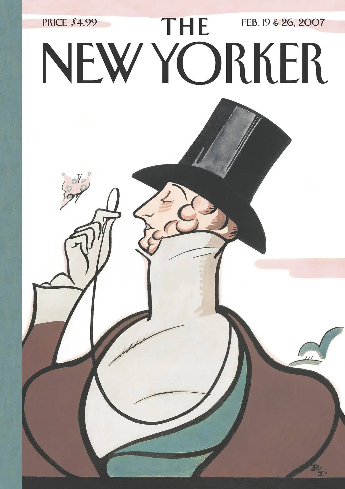 Обложка The New Yorker, 19 февраля 2007: Юстас Тилли, художник Реа Ирвин