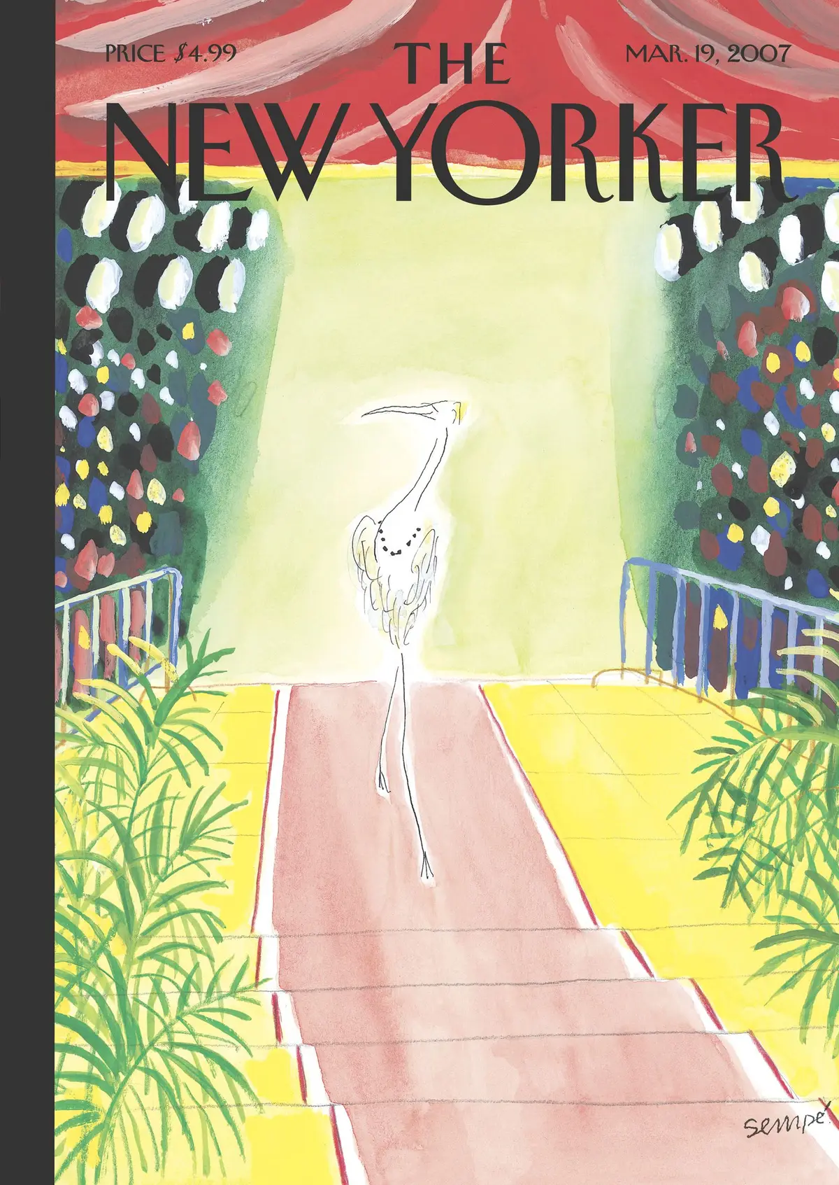 Обложка The New Yorker, 19 марта 2007: Дефиле по подиуму, художник Жан-Жак Сампе