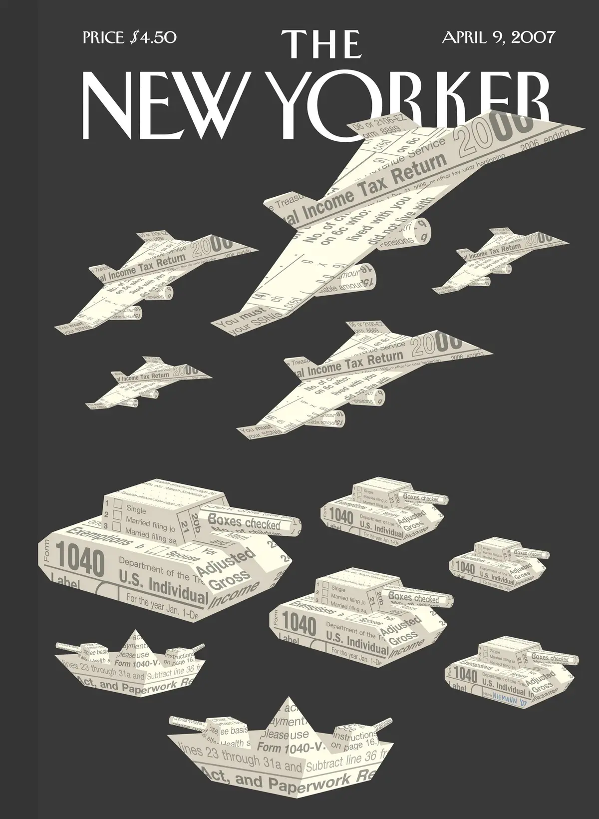 Обложка The New Yorker, 9 апреля 2007: День индейки, художник Кристоф Ниман