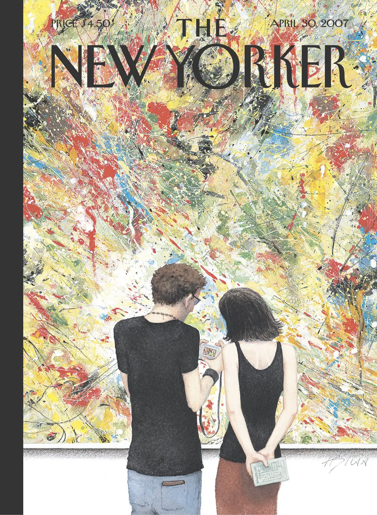 Обложка The New Yorker, 30 апреля 2007: Рисование по пикселям, художник Гарри Блисс
