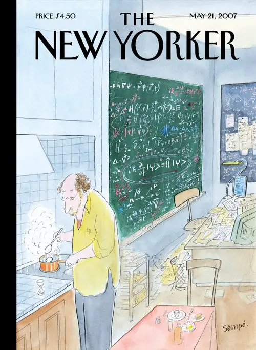 Обложка The New Yorker, 21 мая 2007: Простая физика, художник Жан-Жак Сампе