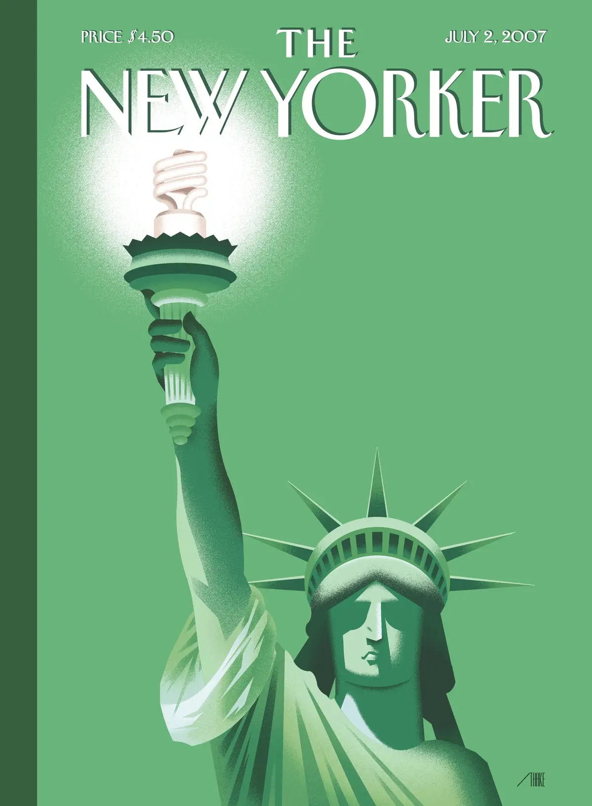Обложка The New Yorker, 2 июля 2007: Блестящая идея, художник Боб Стейк