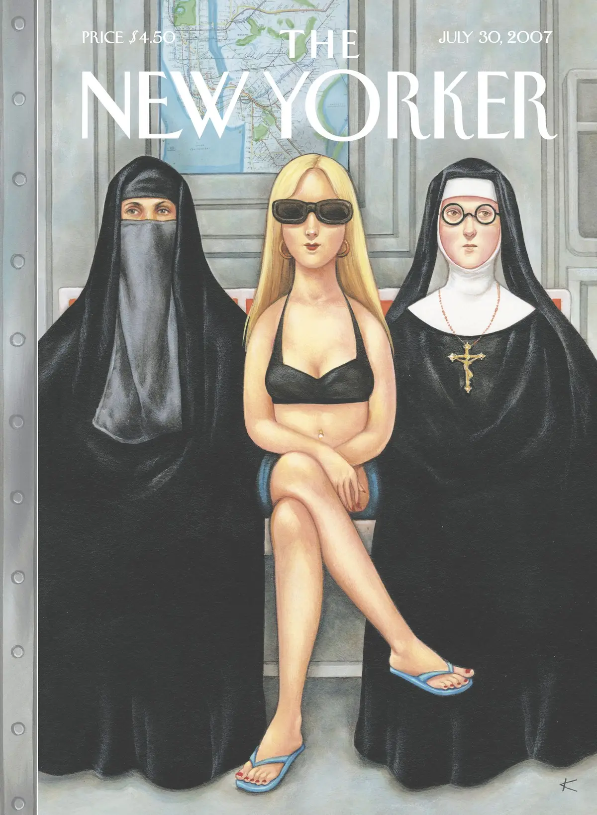 Обложка The New Yorker, 30 июля 2007: Девочки есть девочки, художник Анита Кунц
